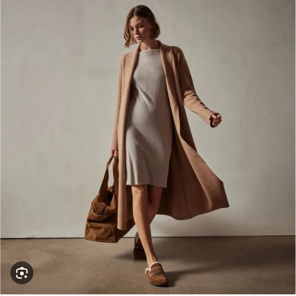 James Perse Cotton Cashmere Bateau Dress XL